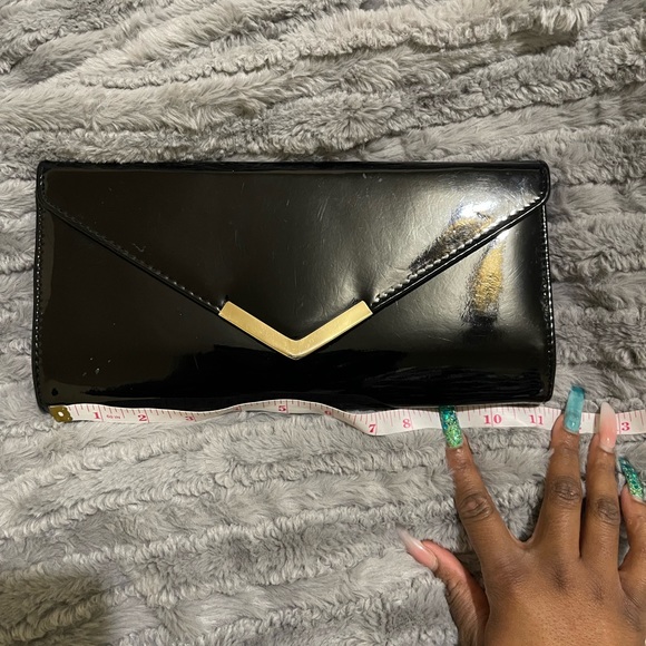 Aldo Bags Aldo Black Clutch With Gold Chain Poshmark